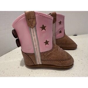 Boot Barn Cowgirl Boots Pink size 2 Infant‎ Pink And Brown
